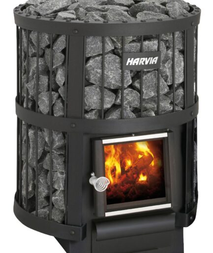 Harvia Legend 240 vedfyrt badstuovn – SET (inkl. pipekit, beskyttelse og stein)